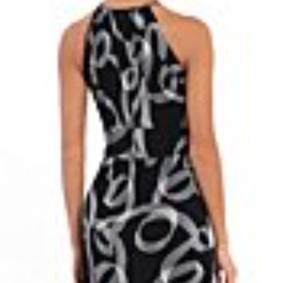 London Times Beautiful Black-n-White Dress - Picture 4 of 4